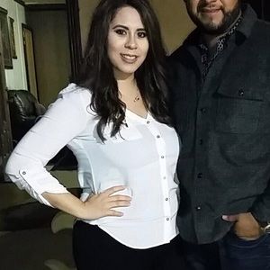 White button up blouse